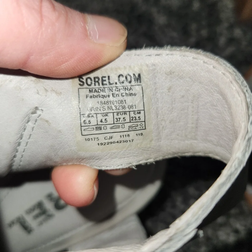 Sorel Nadia Sandal Grey Sz 6.5 Ankle Strap Elastic,Chunky Heel Lug Slip On Chic